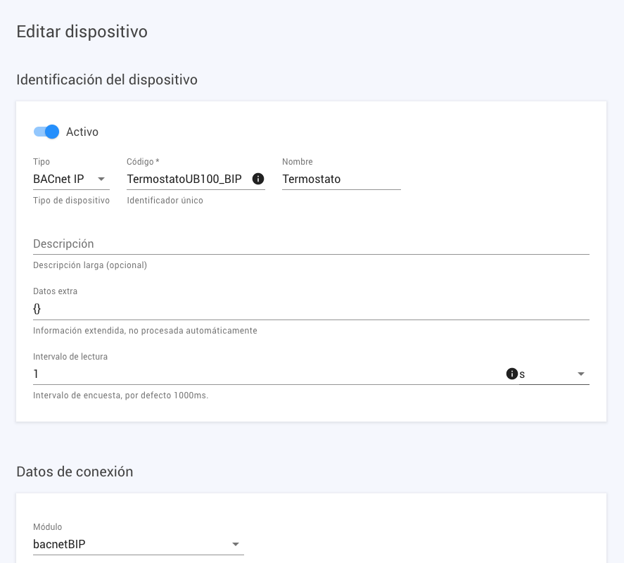 Lista de dispositivos