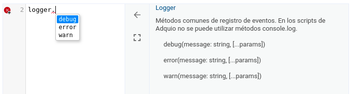 Ayuda de los scripts
